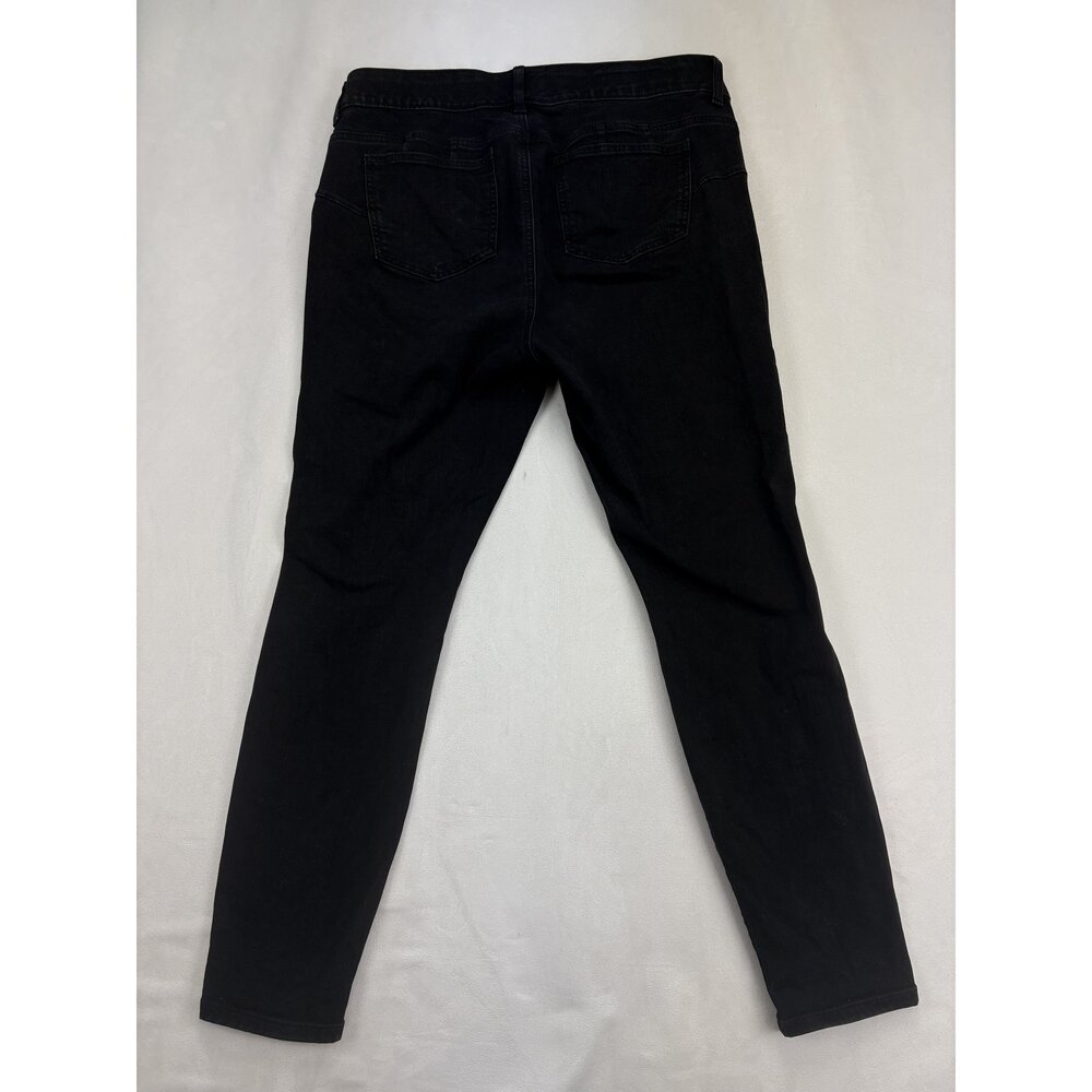 Torrid Bombshell Skinny Jeans Plus Size 18 Black Distressed - Picture 3 of 14
